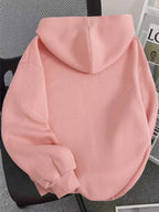 Moletom Estampa Gato Minimalista Com Capuz Oversized