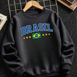 Moletom Feminino Brasil Gola Careca Copa Do Mundo