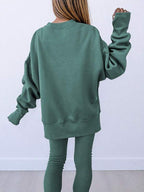 Conjunto Moletom Alongado Com Legging Canelada