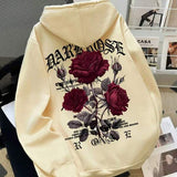 Moletom Com Capuz Roses Gothic Streetwear