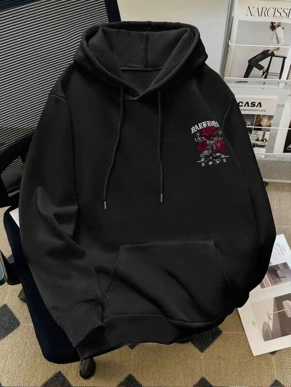 Moletom Com Capuz Roses Gothic Streetwear