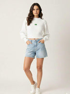 Moletom Feminino Brasil Cropped Tricô Canelado