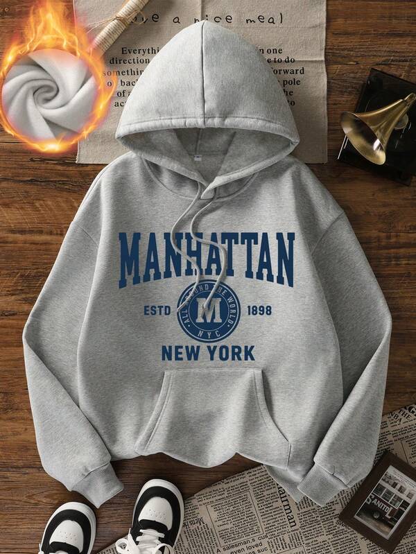 Moletom Manhattan New York Com Forro Peluciado