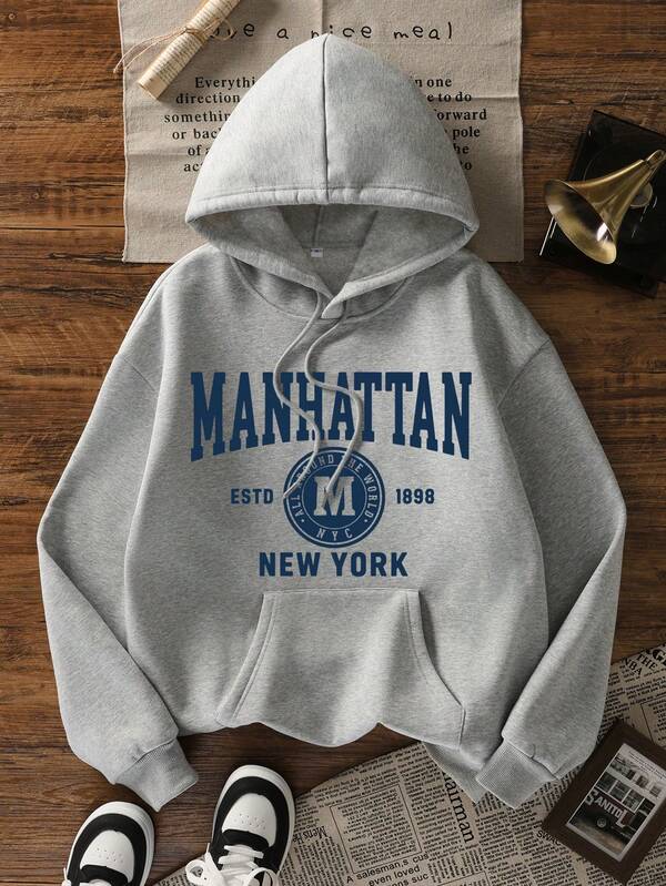 Moletom Manhattan New York Com Forro Peluciado