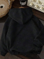 Moletom Estampa Marinha Com Capuz Oversized