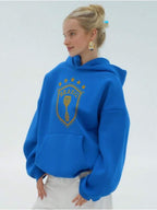 Moletom Feminino Brasil Com Capuz Futebol Casual