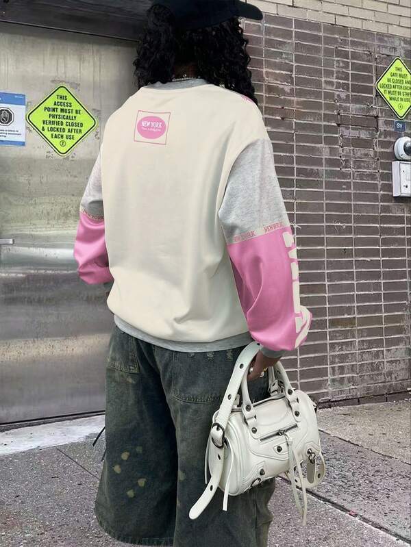 Moletom Oversized New York College Streetwear