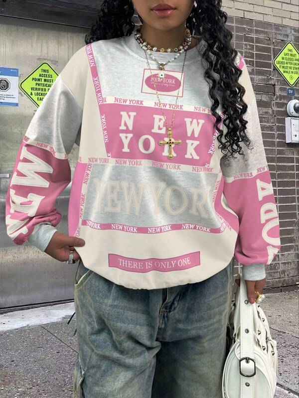 Moletom Oversized New York College Streetwear