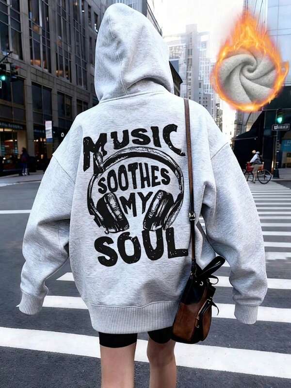 Moletom Music Soul Com Capuz E Forro Peluciado