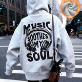 Moletom Music Soul Com Capuz E Forro Peluciado