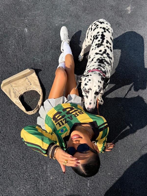 Moletom Feminino Brasil Jersey Futebol Streetwear