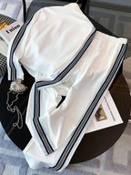 Conjunto Esportivo Com Zíper E Listras Laterais