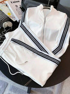 Conjunto Esportivo Com Zíper E Listras Laterais
