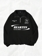 Moletom Half Zip Hearten Streetwear Casual