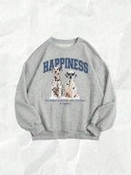 Moletom Dalmatian Happiness Com Estampa Oversized