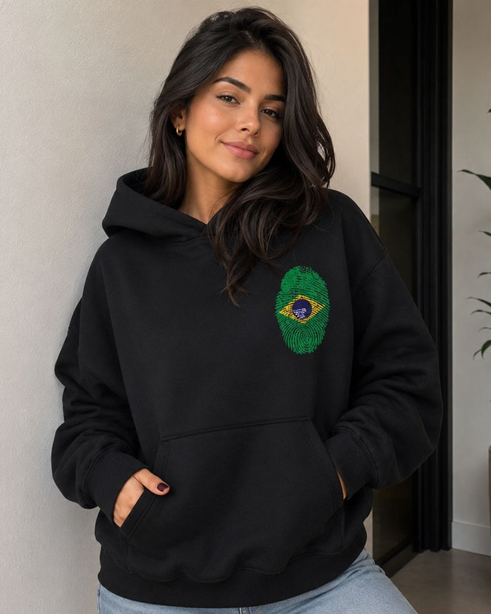 Moletom Feminino Brasil Capuz Copa Do Mundo