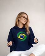 Moletom Feminino Brasil Estampa Frontal Casual