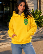 Moletom Feminino Brasil Capuz Copa Do Mundo